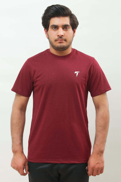 Maroon Basic T Shirt