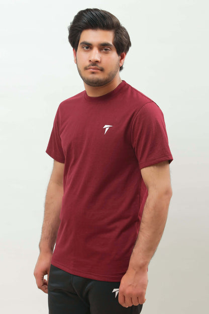 Maroon Basic T Shirt